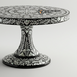 ฐานวางเค้ก/อุปกรณ์ทำขนม ประดับมุกดำหรูหรา งานฝีมือศิลปะ สำหรับใช้ในบ้านและงานต่างๆ - Product Image 5