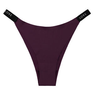 กางเกงในกีฬาไร้ตะเข็บขายดีสำหรับผู้หญิง เอวกลาง พิมพ์ลายตัวอักษร ผ้าฝ้าย ระบายอากาศ ยกสะโพก ทรงจีสตริง จากโรงงาน - Product Image 6