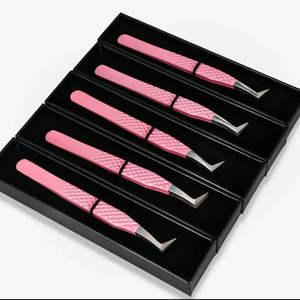 Medzora แหนบปลายขนตา45/75/90องศานาโนด้ามจับพิมพ์โลโก้ทำจากสเตนเลสสตีล - Product Image 3