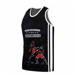 Wholesale <b>Men</b> Boxing Vest Polyester <b>Men</b> Boxing Wear <b>Singlets</b> - Product Image 1