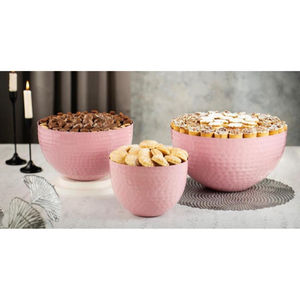 Plateaux de service en chocolat nacré avec pieds en bois bol de service rond en chocolat aux dattes et bonbons pour décor Ramadan - Product Image 6