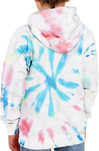 Sudadera con capucha bordada personalizada de alta calidad para niños Tie Dye lavado Tallas grandes Capucha gruesa Algodón orgánico transpirable - Product Image 4