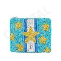 XOXO Pochette à monnaie multicolore personnalisée pour femmes Portefeuille à la mode et beau porte-monnaie perlé personnalisé - Product Image 5