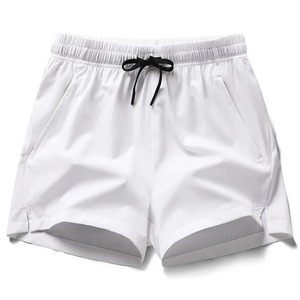 Novedad de verano, pantalones de playa holgados de secado rápido para hombre, pantalones cortos de Color sólido con cordón deportivo transpirable para Fitness, pata de perro - Product Image 4