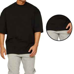 230G Tee luxe t-shirts col rond T-shirt couleur unie Simple ample décontracté Offre Spéciale hauts t-shirts Simple hommes T-shirt - Product Image 6