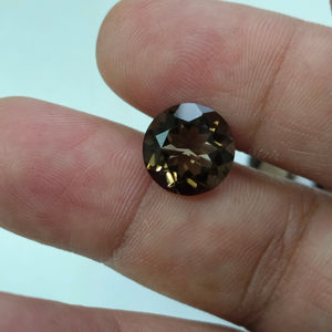 Cuarzo Ahumado Natural de 11 mm, Corte Brillante Redondo, Gema Suelta de la Mejor Calidad para la Fabricación de Joyas - Product Image 3