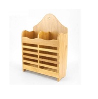 Porta Cubiertos de Madera de Color Marrón Natural, Diseño Moderno, Decorativo para el Hogar y la Cocina, Precio Económico, Venta al Por Mayor
