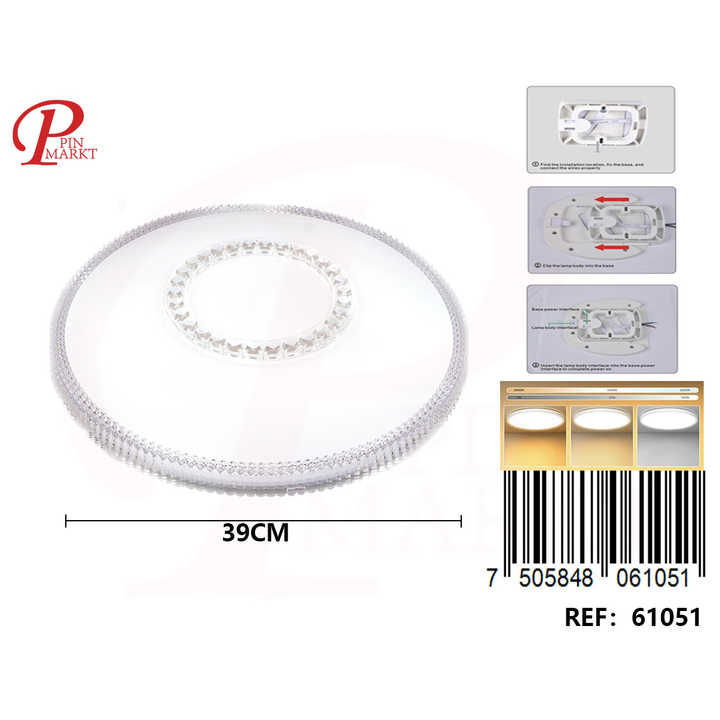 LED ceiling light ultra-thin 36W flush mount modern decor indoor lighting bright energy-saving round 61051