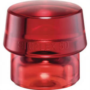 Marteau de percussion HALDER à tête souple SIMPLEX de 30 mm en plastique rouge rigide avec tête de marteau - Product Image 3