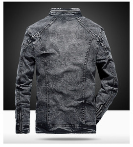 Veste en jean pour homme Flyingkick Enterprises – Vente en gros, logo personnalisé, denim tendance, délavé, coupe ample, manches longues, style urbain - Product Image 3