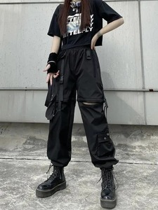 카고 바지 여성 중공 조거 고스 이모 특대 포켓 여성 캐주얼 십대 숙녀 스트리트웨어 - Product Image 4