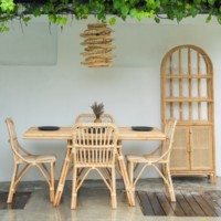 Chaise empilable en osier de style nordique pour l'extérieur, dossier en rotin polyvalent, chaises de jardin et de balcon