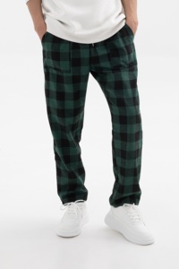 Vente en gros de pyjama de haute qualité pour hommes pantalon de pyjama de détente en flanelle à carreaux avec cordon de serrage pantalon avec poches - Product Image 5
