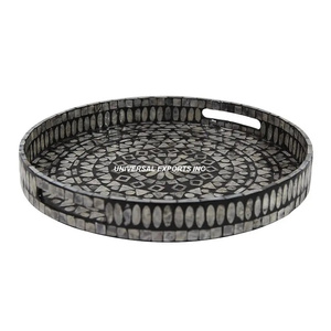 ชุดถาดเสิร์ฟทำจากไม้สี่เหลี่ยมผืนผ้า2ชิ้นถาดช็อคโกแลตแฮนด์เมดแบบคลาสสิกมีสไตล์ใหม่ - Product Image 3