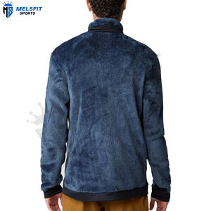 Veste d'hiver en polaire polaire pour homme avec logo personnalisé sur le devant, polaire sherpa doux, respirante, coupe-vent, fermeture éclair, vente en gros - Product Image 2