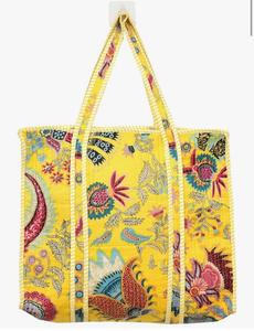 กระเป๋าผ้าแคนวาสลายดอกไม้สีเหลืองสำหรับผู้หญิง ลายวินเทจ ทนทาน มีซิป ทันสมัย น้ำหนักเบา เหมาะสำหรับการเดินทางในฤดูร้อน/ฤดูหนาว - Product Image 5