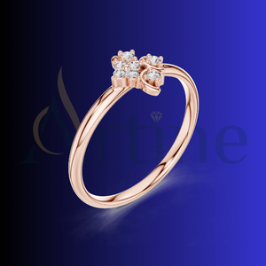 Anillo de compromiso solitario de 14K para regalo de propuesta - Product Image 1