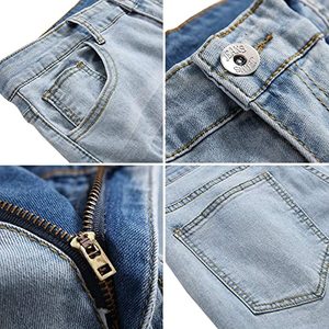 Pantalones Vaqueros Ajustados de Mezclilla para Hombre, Estilo Desgastado, Rectos, Ajustados, Transpirables, Elásticos, a la Moda, para Hombre - Product Image 4