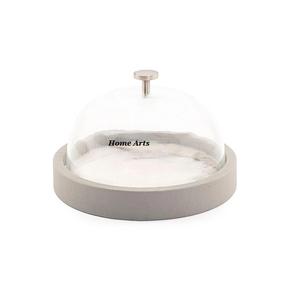 ดีไซน์เนอร์จานไม้ใส่ขนมหวานพร้อมโดมแก้วขนาดเค้กออกแบบได้ตามที่ต้องการ - Product Image 2