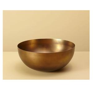 Tazón Vintage de diseñador antiguo con logotipo personalizado, plato de fruta decorativo, cuenco para servir, frutero dorado de Metal martillado - Product Image 2