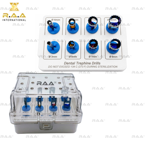 Kit de 8 Piezas de Brocas Dentales Manuales con Certificación CE, Recubiertas de Titanio Azul, con Soporte - Product Image 4