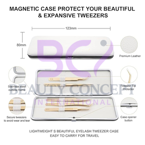 Good Seller Top Product Straight and Curved Straight Isolation Volume Easy <b>Fanning</b> Eyelash Extension Grafted Tweezers - Product Image 4