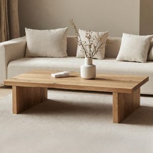 Mesa de Centro Moderna Minimalista de Madera, Mueble Elegante para Sala de Estar, Bordes Suaves, Líneas Limpias, para Decoración Contemporánea del Hogar - Product Image 2