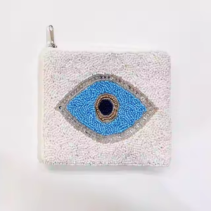 Monedero delicado, monedero táctil bordado, monedero hecho a mano, Color personalizado para mujeres y niñas - Product Image 1