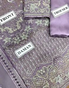 Solid Color Traditional Ethnic Printed Stylish Made Embroidery Stones Works Pakistani Bridal Party Wear Breathable Wedding <b>Dress</b> - Product Image 4