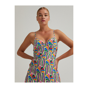 Vestido Casual Estampado Hecho de Mezcla de Viscosa Origen Turquía Calidad Premium - Product Image 6