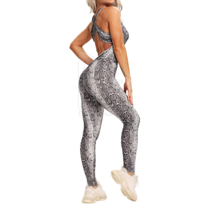 Ladies Summer Fitness Hollow Out Sexy Color sólido Jump Suit Bodysuits Mujeres Monos de una pieza - Product Image 3