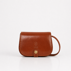 Italian Vegetable-Tanned <b>Leather</b> Saddle Crossbody <b>Bag</b>-PS694 - Product Image 3