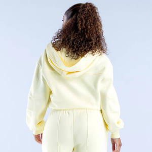 Haute qualité beurre Flecce coupe surdimensionnée fermeture éclair sweat à capuche femme Anti-rides respirant gymnastique entraînement et vêtements de sport à capuche pour les femmes - Product Image 2