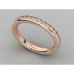 แหวนทอง 14K ประดับเพชรเลี้ยงในห้องปฏิบัติการสำหรับสุภาพสตรี - Product Image 4