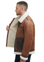 Veste en cuir sherpa en fourrure de mouton pour homme, nouvelle production à forte demande, élégante pour homme et femme