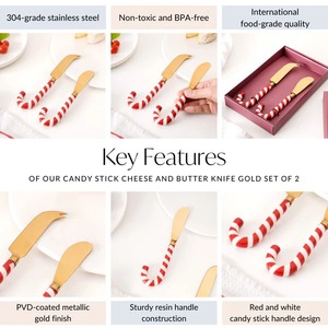 Festive Noël Poignée Cuillère Fourchette Couteau Ensemble pour Banquet Salles Restaurants Maisons Restauration Événements et Vacances Vaisselle À La Main - Product Image 4