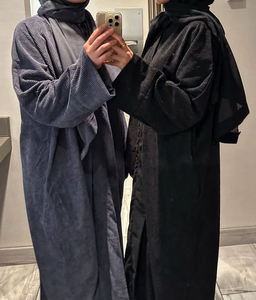 ชุดเดรสอาบายะผ้าไหมดูไบสุดหรู ป้องกันรอยยับ งานแฮนด์เมด ชุดละหมาดมุสลิมแบบดั้งเดิม สีตามสั่ง - Product Image 4