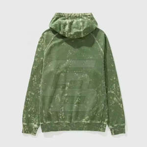 เสื้อมีฮู้ดแบบสวมหัวสำหรับผู้ชายโอเวอร์ไซส์ผ้าคอตตอนผ้าเกล็ดปลาย้อมสีแบบเรียบ3XL - Product Image 2