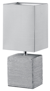 Ping E14 ceramic grey table lamp (Trio <b>Lighting</b> R50131087) - Product Image 1