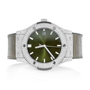 นาฬิกาข้อมือแฟชั่นหรูหรา ประดับเพชรโมอิสซาไนต์  ตัวเรือนสแตนเลสสตีล  สำหรับทั้งชายและหญิง  รุ่นของขวัญ - Product Image 1