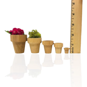 Vase à fleurs en bois pour décoration de jardin Pot à fleurs et pot de bureau de style moderne multicolore pour la décoration de la maison et du salon - Product Image 3