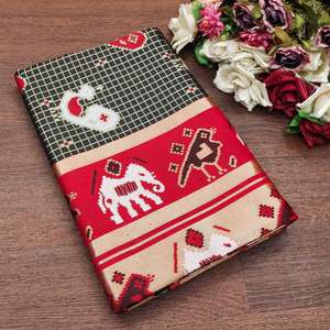 HERMOSO RICO PALLU LICHI SEDA JACQUARD TRABAJO SAREE - Product Image 4