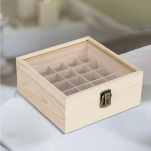 Espositore olio essenziale in legno con coperchio in <span class=keywords><strong>vetro</strong></span> personalizzato - Product Image 6