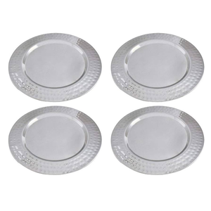 Placa de cargador de acero inoxidable de último diseño, hogar, Cocina, Restaurante, placa de cargador de diseño liso, placa de boda, precio al por mayor - Product Image 3