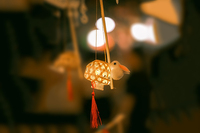 Neues Design LED-Hasen-Laterne für das Mittherbstfest 2025 mit Bambusgriff, Niedliche Tierlampe, Kinderspielzeug und Dekorativer Geschenkartikel