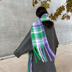 Hermosas Bufandas Clásicas de Lana de Cachemira Bordadas a Mano, Bufandas de Lana Coloridas Bordadas a Mano para Mujer - Product Image 3