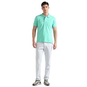 Chemise à manches courtes pour homme, personnalisée, de marque propre, en polyester tricoté, à séchage rapide, motif imprimé, style décontracté et uni, idéale pour le golf. - Product Image 4