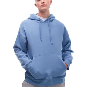 Sudaderas con capucha transpirables básicas de mezcla de algodón de calidad premium, ajuste holgado, diseño liso grueso y pesado, Sudadera con capucha de costura de calidad premium - Product Image 4