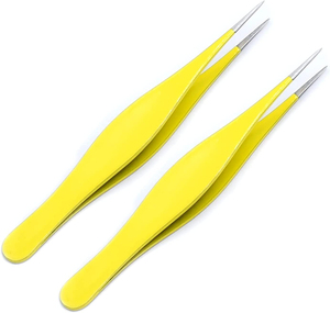 Salon de beauté et usage domestique Instruments de beauté Pince à sourcils multicolore Outils de beauté à faible quantité minimale de commande Pince à épiler à bord fin - Product Image 2