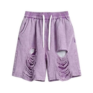 Pantalones cortos de verano para hombre, logotipo personalizado, holgados, lavados con ácido, French Terry, lavado Vintage, pantalones cortos para correr de algodón personalizados para hombre, todas las tallas - Product Image 2